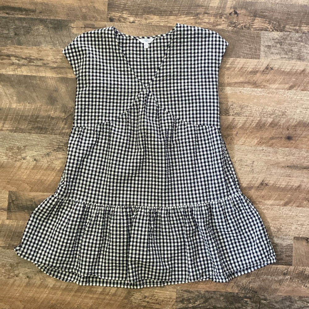 Time and Tru Plaid Tired Dress with Pockets